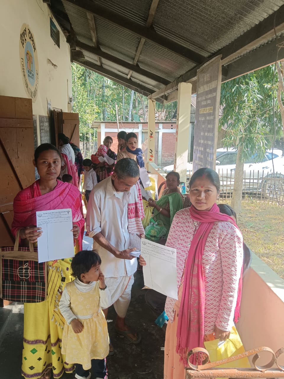 Elderly receiving medical care